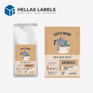 ετικέτες συσκευασίας καφέ