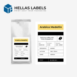 ετικέτες συσκευασίας καφέ